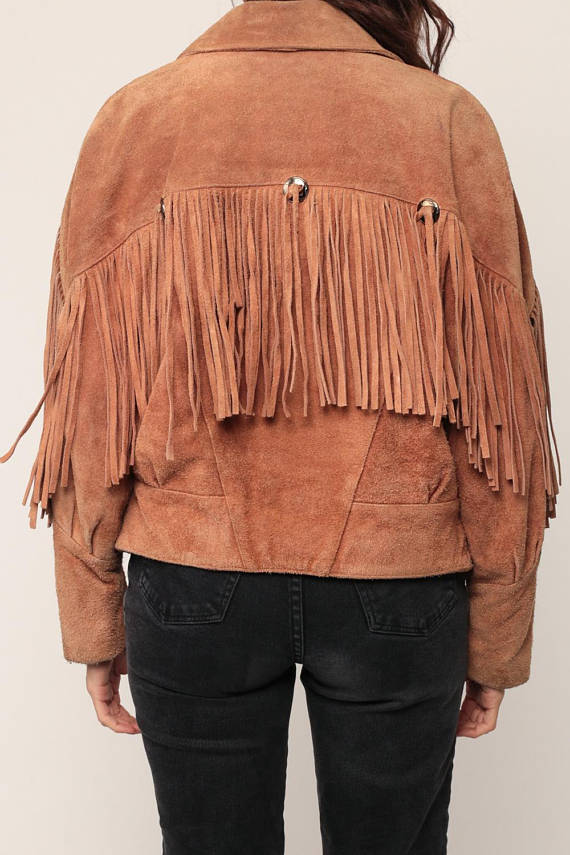 Cowgirl Brown Suede Leather Fringe Jacket WWJ626