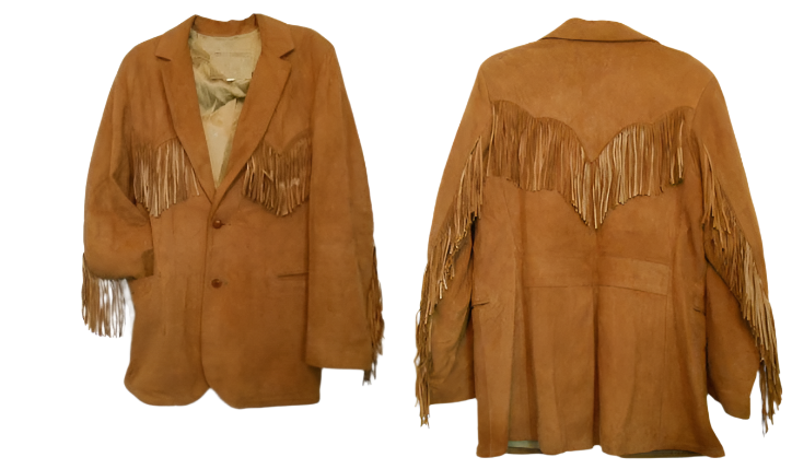 Cowgirl's Brown Suede Leather Fringe Long Jacket Coat WWJ629