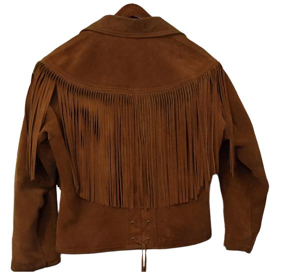 Cowgirl Brown Suede Leather Fringe Jacket WWJ628