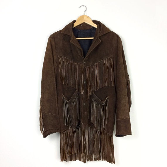 Cowgirl Brown Suede Leather Fringe Jacket WWJ630