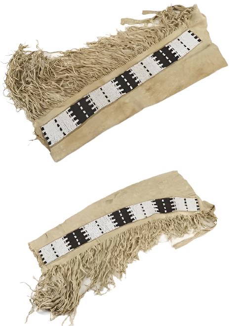 Native American Style Fringe Beaded Leather Chaps Leggings NCP114