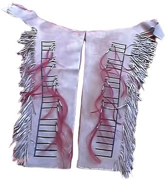 Native American Style Fringe Leather Chaps Leggings NCP134