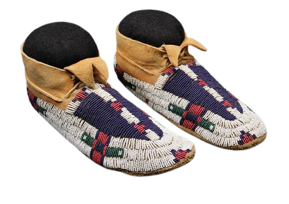 Old Native American Style Beaded Powwow Beaded Moccasin MC646