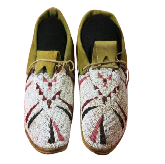 Old Native American Style Beaded Powwow Beaded Moccasin MC647