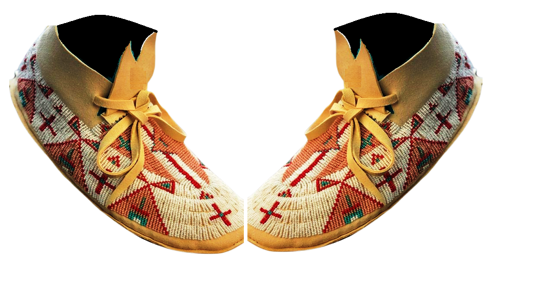 Old Native American Style Beaded Powwow Beaded Moccasin MC653