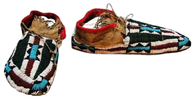 Old Native American Style Beaded Powwow Beaded Moccasin MC655