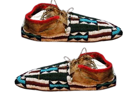 Old Native American Style Beaded Powwow Beaded Moccasin MC655