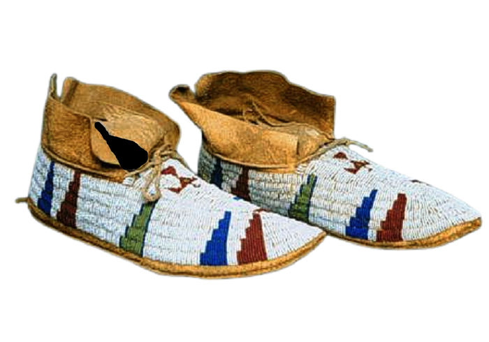 Old Native American Style Beaded Powwow Beaded Moccasin MC657