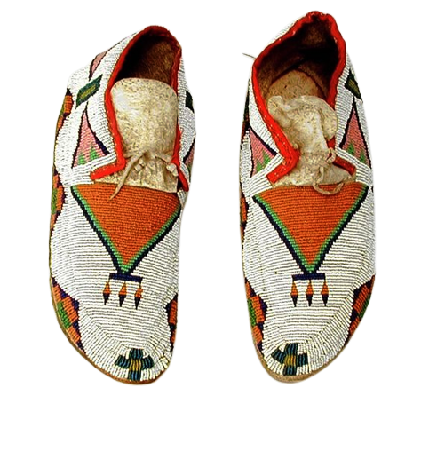 Old Native American Style Beaded Powwow Beaded Moccasin MC660