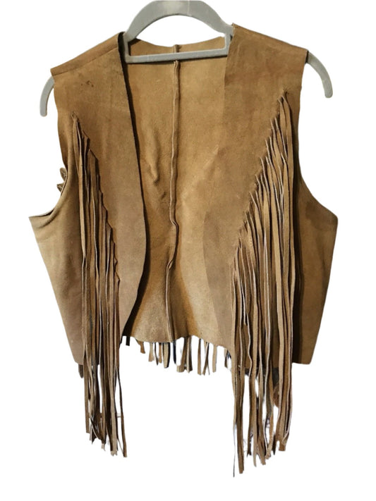 Cowgirl's Western Brown Suede Leather Fringe Vest CGV409