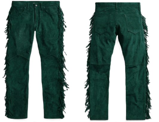 Buckskin Suede leather Western Hippy Fringe Pants For Mens WBP-115