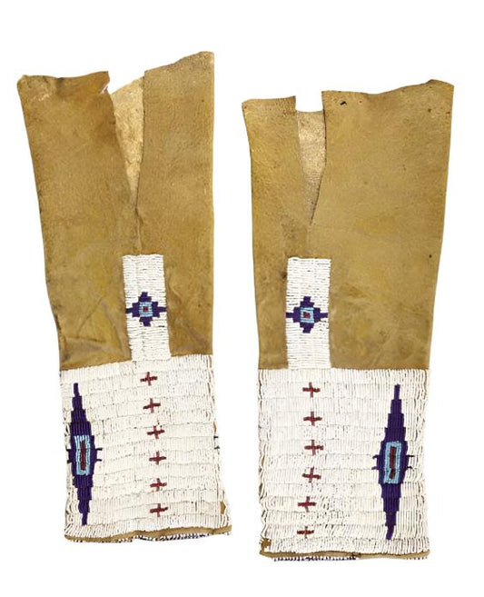 Native American Woman's Leather Beaded Leggings Powwow Regalia NCP303