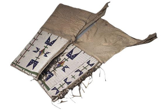 Native American Woman's Leather Beaded Leggings NCP305