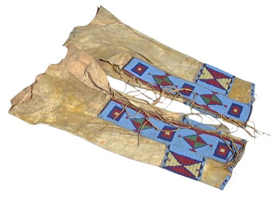 Native American Woman's Leather Beaded Leggings NCP306