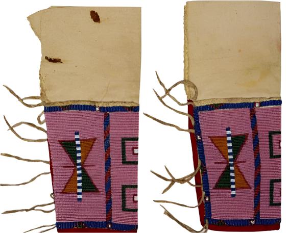 Native American Woman's Leather Beaded Leggings NCP309