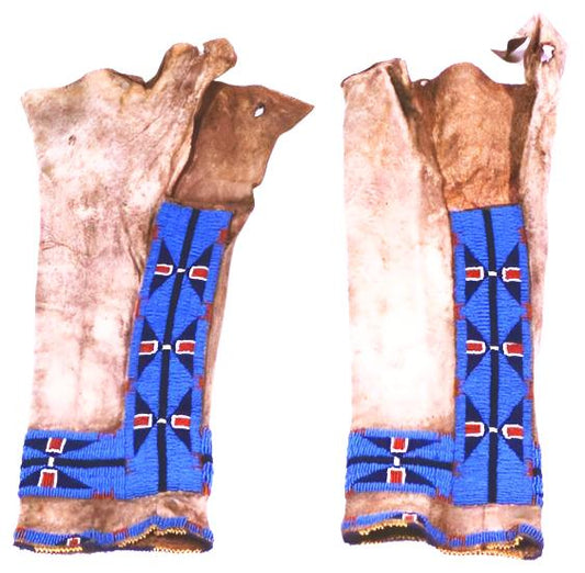 Native American Woman's Leather Beaded Leggings NCP310