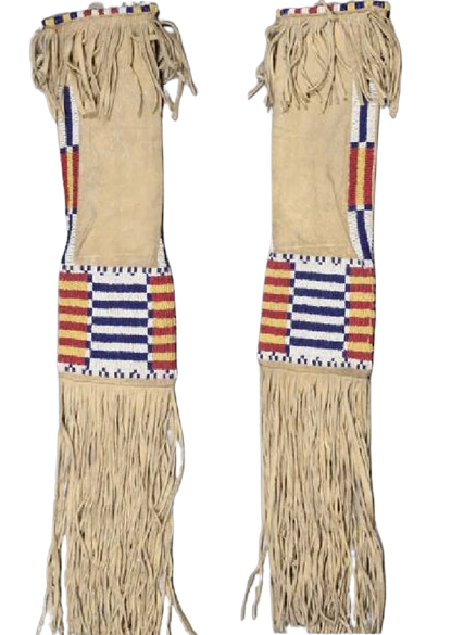 Old Native American Style Buckskin Hide Beaded Tobacco Pipe Bag NPB108