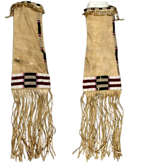 Old Native American Style Buckskin Hide Beaded Tobacco Pipe Bag NPB110