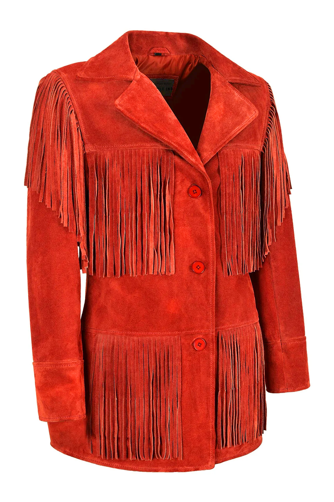 Cowgirl's Western Brown Suede Leather Fringe Jacket Coat WWJ767