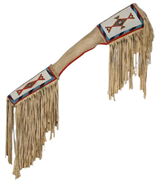 Native American Beaded Rifle Scabbard Leather Sheath Fringe NRF1050 ...