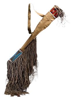 Native American Beaded Style Rifle Scabbard Leather Sheath Fringe NRF1260