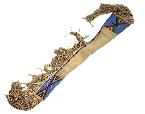 Native American Beaded Style Rifle Scabbard Leather Sheath Fringe NRF1 ...