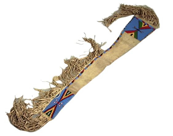 Native American Beaded Style Rifle Scabbard Leather Sheath Fringe NRF1 ...