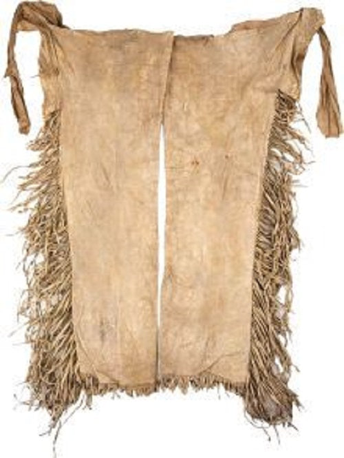 Native American Style Fringe Tan Chaps Leggings NCP171