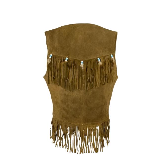 Cowgirl's Brown Suede Leather Fringe Vest CGV475