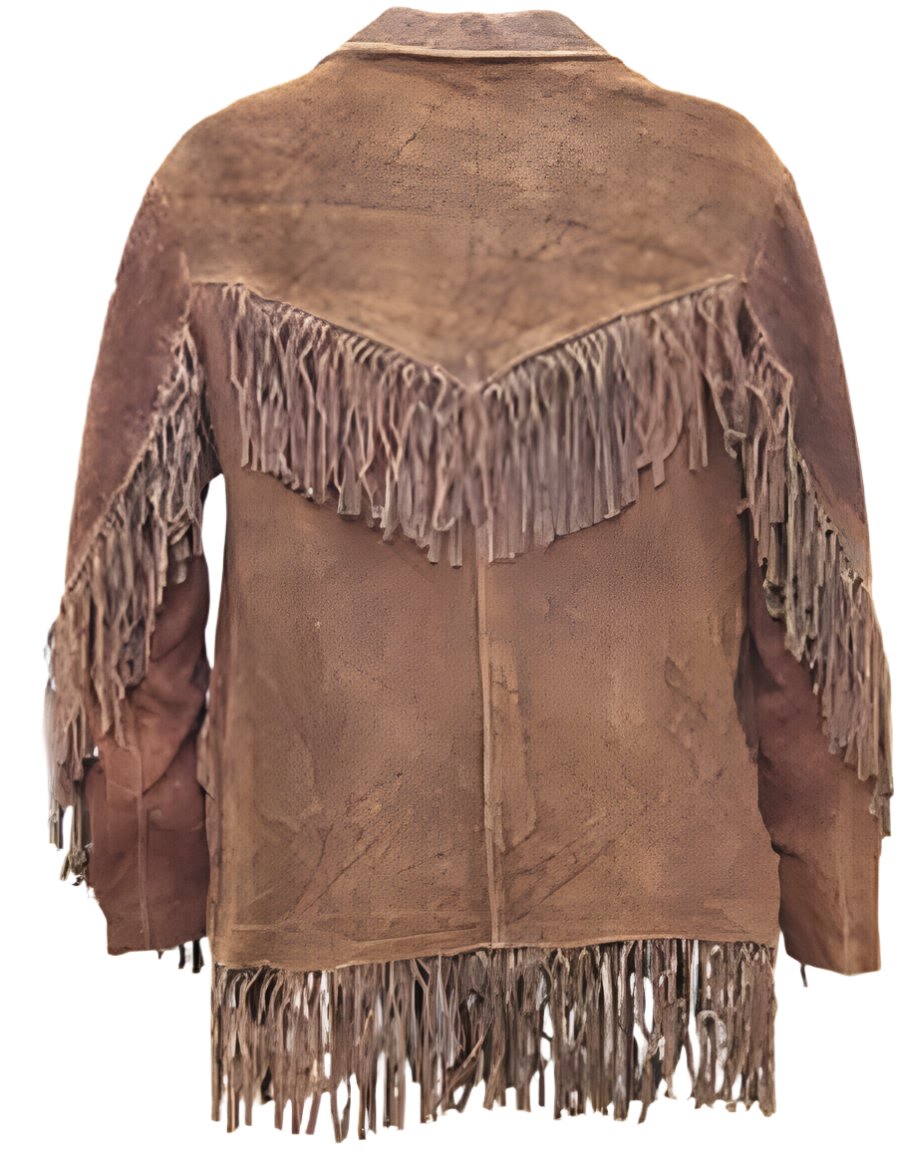 Western Brown Suede Leather Fringe Suits Jacket & Pant WJP118