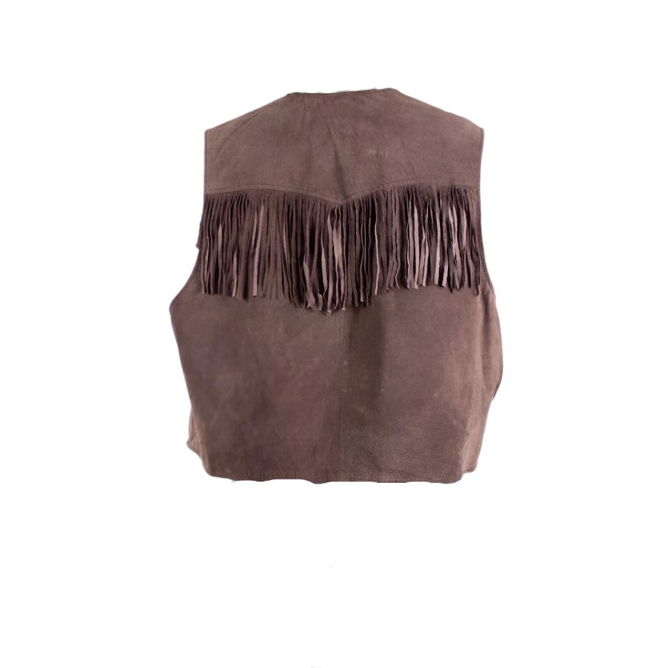 Cowgirl's Brown Suede Leather Fringe Vest CGV453