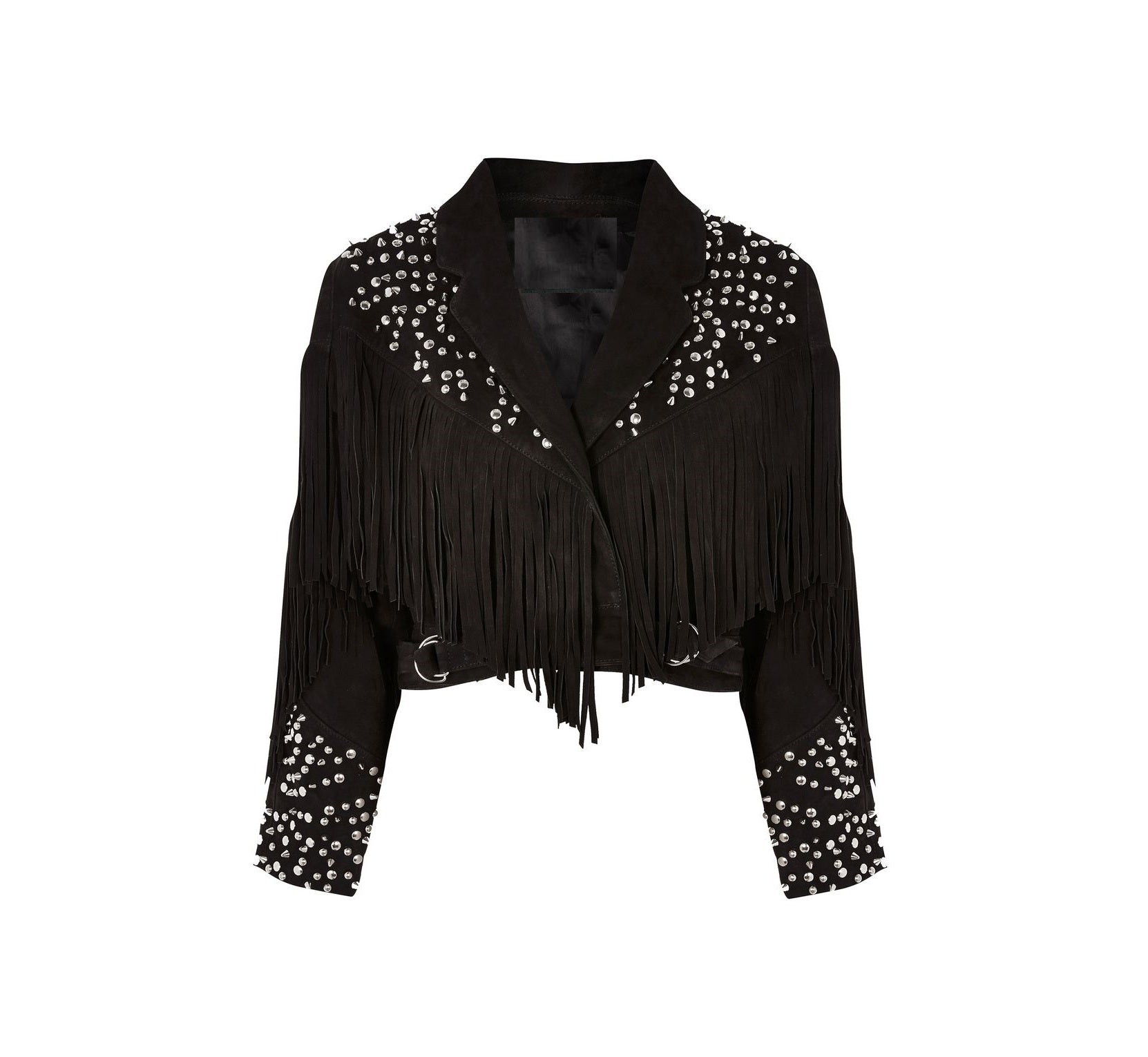 black suede stud-jacket for woman