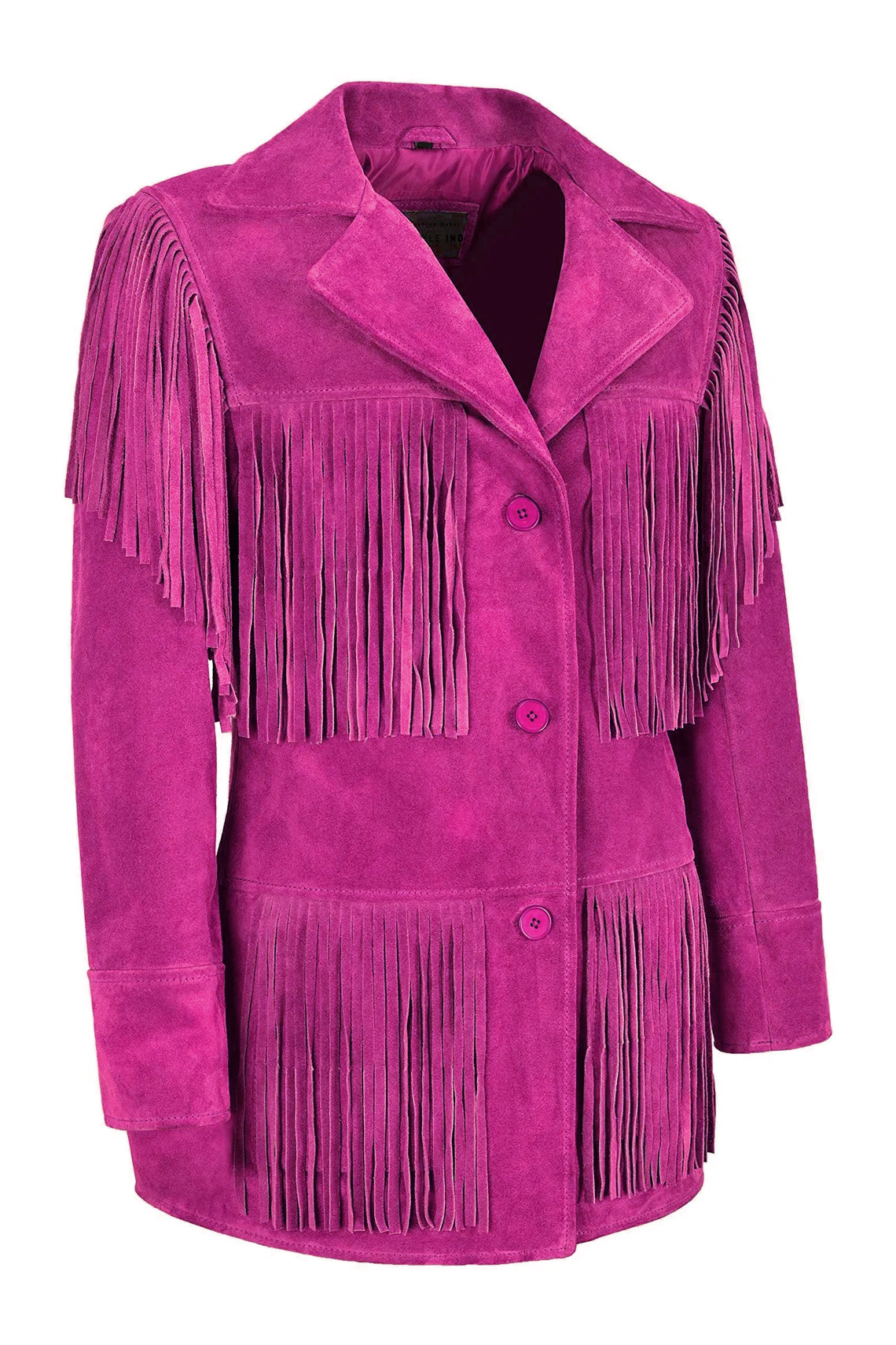 Cowgirl's Western Brown Suede Leather Fringe Jacket Coat WWJ767