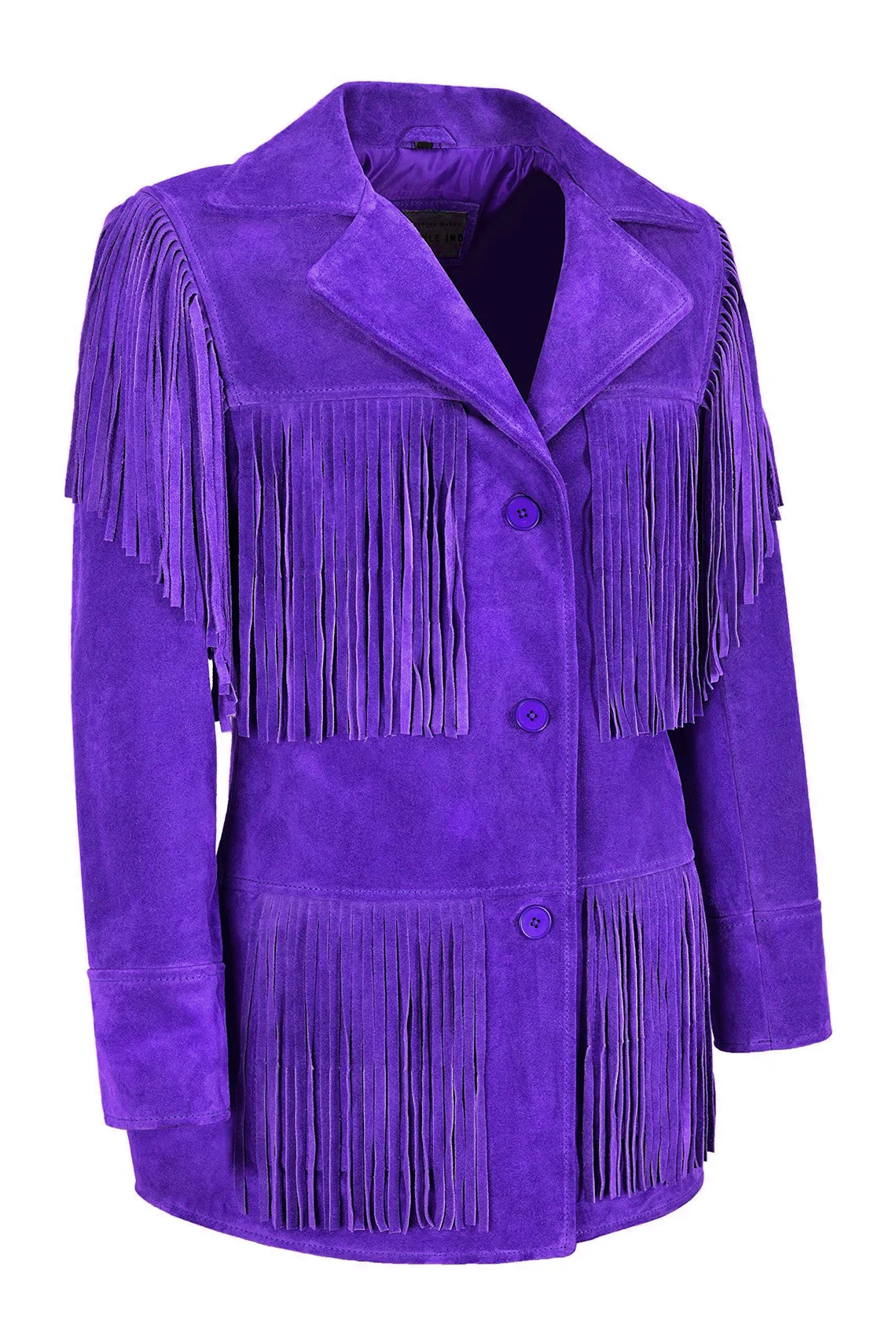 Cowgirl's Western Brown Suede Leather Fringe Jacket Coat WWJ767