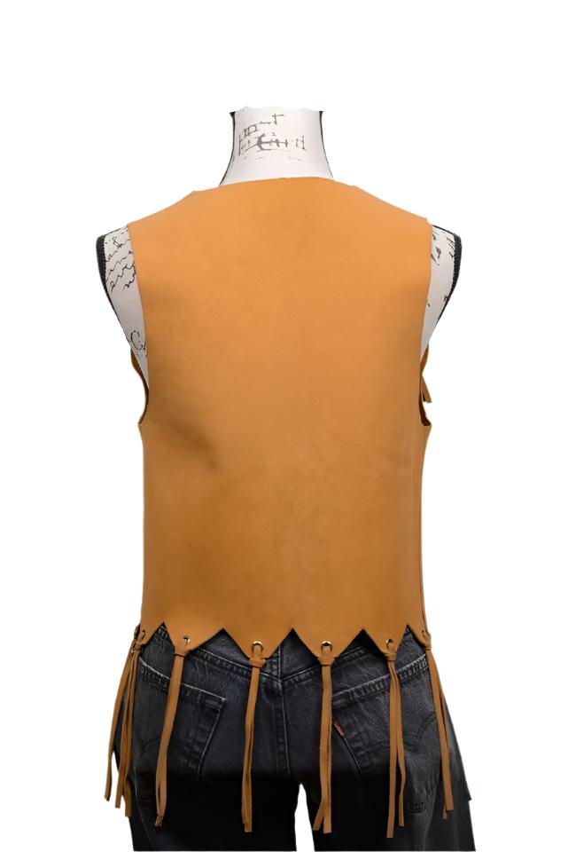 Cowgirl's Tan Brown Suede Leather Fringe Vest CGV474
