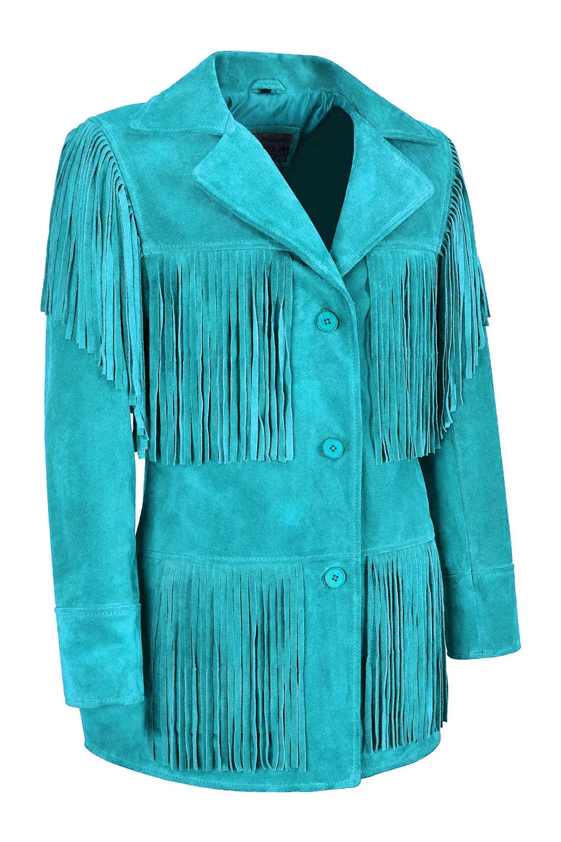 Cowgirl's Western Brown Suede Leather Fringe Jacket Coat WWJ767