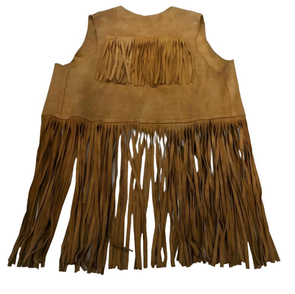 Cowgirl's Brown Suede Leather Long Fringe Vest CGV469