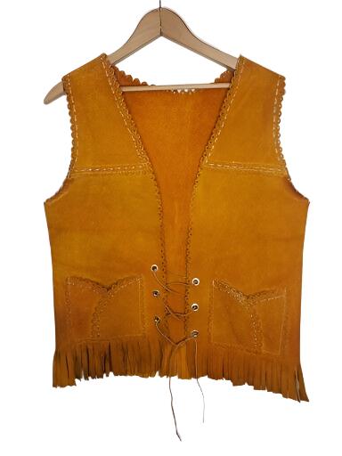 Cowgirl's Brown Suede Leather Fringe Vest CGV462